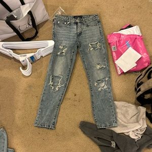 These jeans are from aeropostale , they have never been worn. They are a size 0